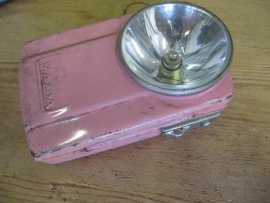 Super leuke oude metalen Franse zaklamp merk Mazda