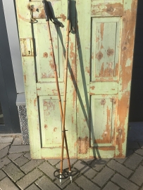Brocante houten skistokken