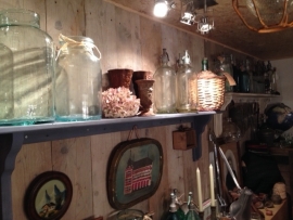 Leuke brocante houten legplank.
