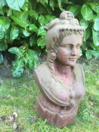 Brocant cast iron image of woman