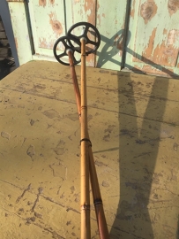 Brocante houten skistokken