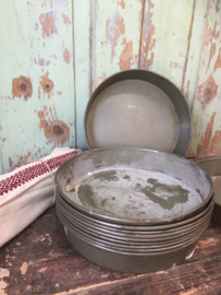 Brocante hoge ronde vlaaivorm