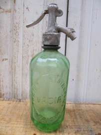 Old green seltzerbottle