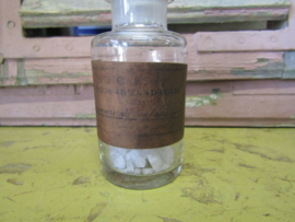 Antique French bottle with label