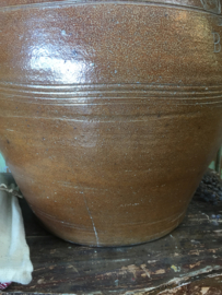 Antieke Franse grote aardewerk pot