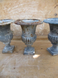 Old cast iron garden urn