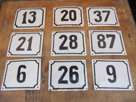 Enamal number plates