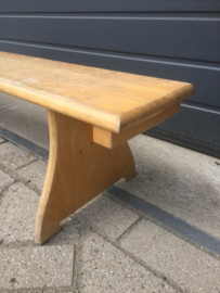 Vintage houten schoolbankje