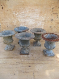 Old cast iron garden urn