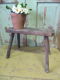 Brocante wooden stool