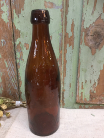 Mooie hele oude bruine fles van 1/3 liter