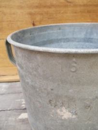 Old zinc round bucket