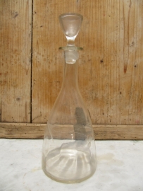 Brocante carafe with grape motif and glass jar