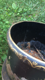 Antieke Franse Metalen Jardinière Nopoleon III