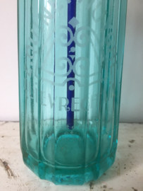 Antieke spuitfles facet groen/blauw