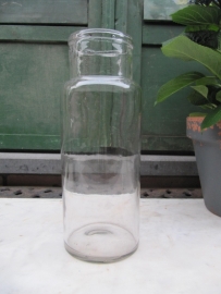 Antique French high glass jar