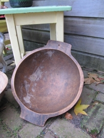 Hungarian antique wooden dough bowl