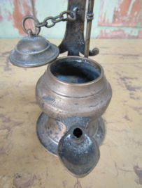 Old copper oil lamp