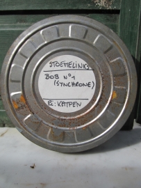 Brocante old metal film can