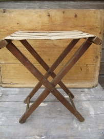 Brocante wooden folding chair