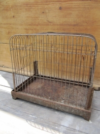 Gave brocante volledig metalen vogelkooi.