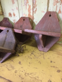Oud houten muurplankje/console
