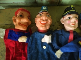 Oude popenkastpoppen/ set van 5