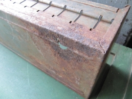 Old dark metal tray or drawer