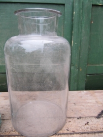 Beautiful brocante glass jar or bowl