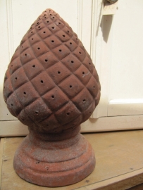 Hele oude Franse terracotta tuin ornamenten set van 2 stuks