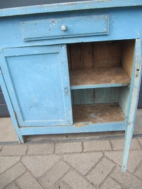 Brocante( keuken ) blauwe kast