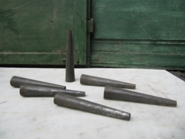 Antique galvanized piping bag spouts