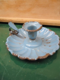 Oude Franse blauwe emaille blaker