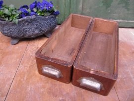 Hele oude brocante houten kleine lade
