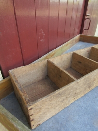 Brocante houten 6 vaks bak