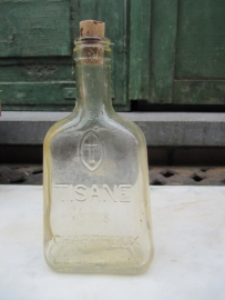 Antique French liqeur clear bell-shaped bottle
