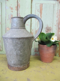 Brocante zinc jug with nice details