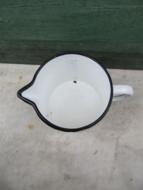 Brocante white enamel liter size