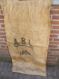 Oude jute zak uit het Belgische leger 1958