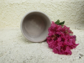 Zalfpotje Frans antiek grijs/wit