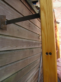 Vintage houten klimrek uit school
