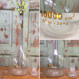 Old glass laboratory bottle 10 liters