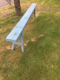 Antique tall wooden bench