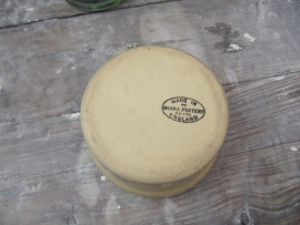 Brocante aardewerk boterpot met opschrift "echte boter"