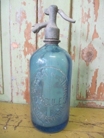 Antique blue Seltzer bottle