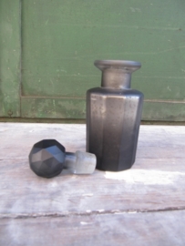 Old gray / silver plated bell bottle with 10 facets