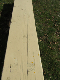 Old  wooden bench, beige