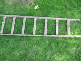 Brocant houten ladder