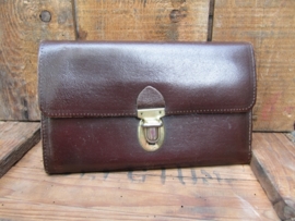 Old waiter purse, real leather