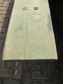 Super stevige eenvoudige groene houten bank